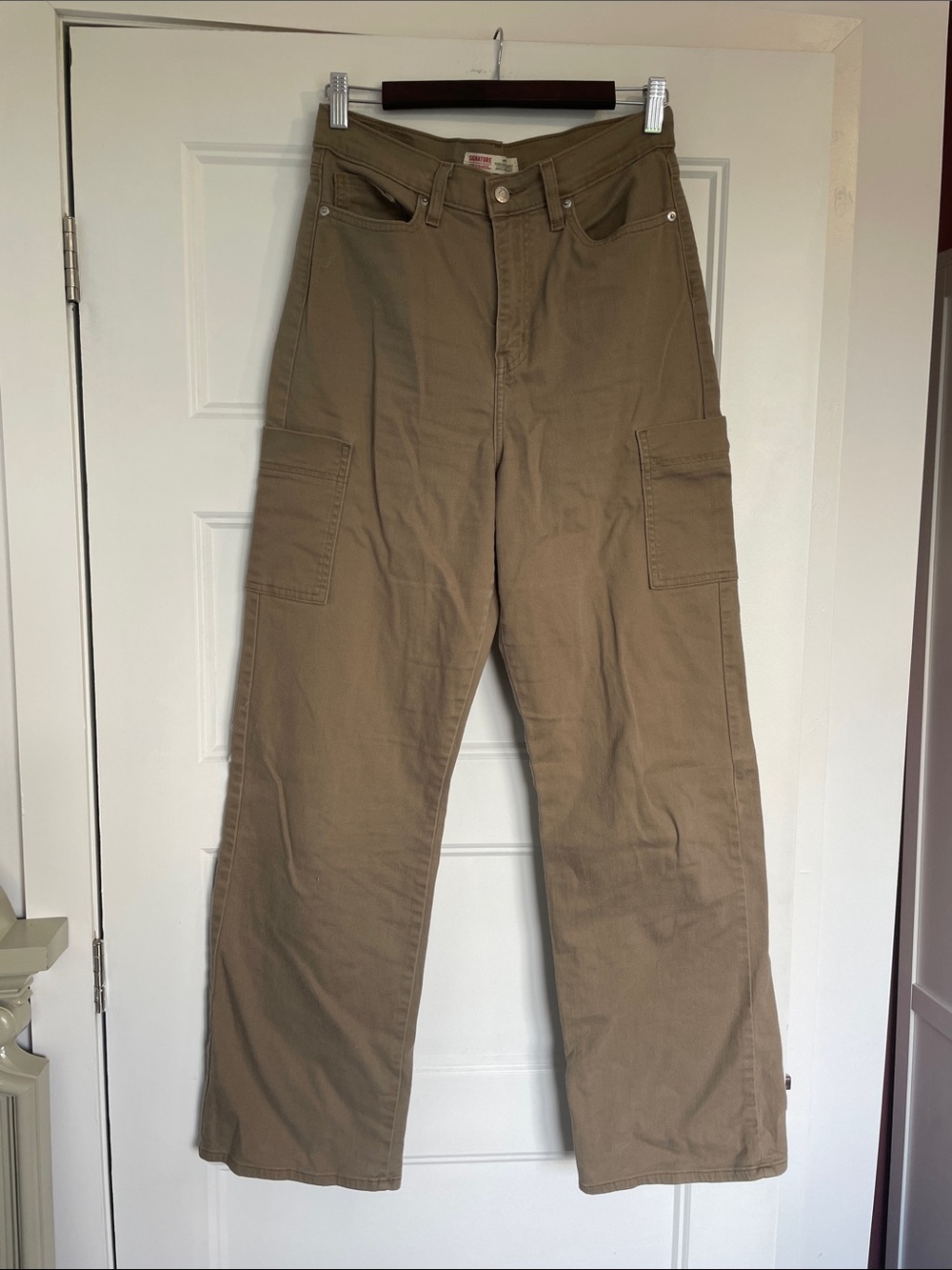Signature by Levi Strauss Brown Tan Cargo Pants